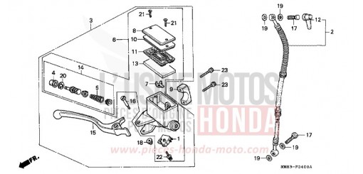FR. BRAKE MASTER CYLINDER VT1100CR de 1994